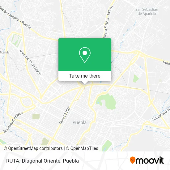 RUTA: Diagonal Oriente map