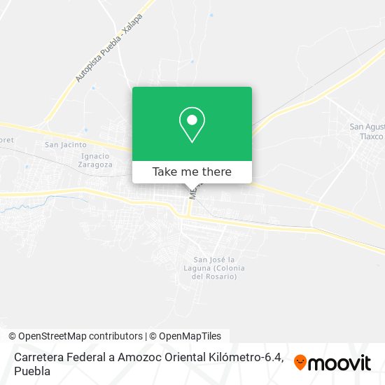 Mapa de Carretera Federal a Amozoc Oriental Kilómetro-6.4