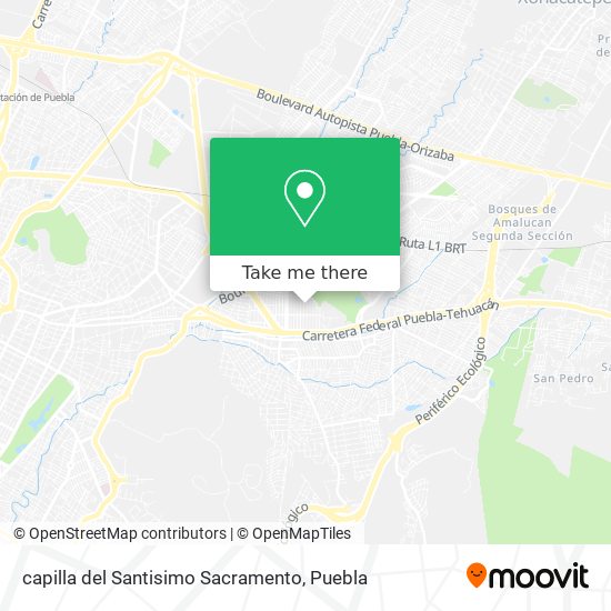 Mapa de capilla del Santisimo Sacramento