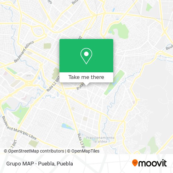 Mapa de Grupo MAP - Puebla