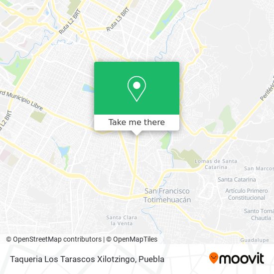 Taqueria Los Tarascos Xilotzingo map