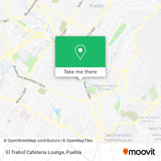 How to get to El Trebol Cafeteria Lounge in San Andrés Cholula by Bus?