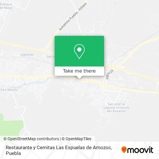 Restaurante y Cemitas Las Espuelas de Amozoc map