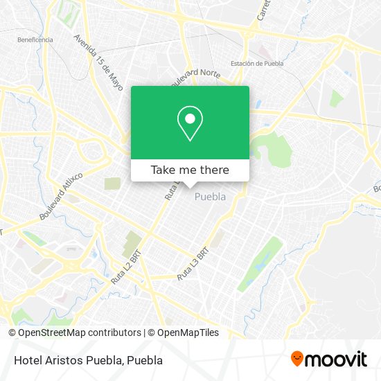 Mapa de Hotel Aristos Puebla