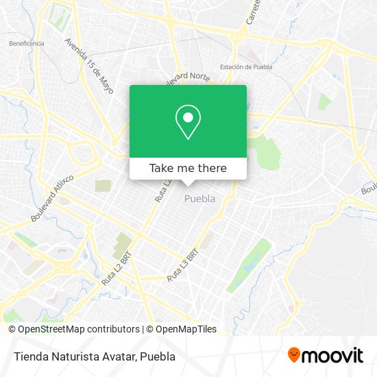 Mapa de Tienda Naturista Avatar