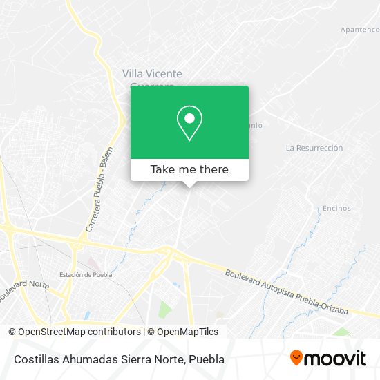 Costillas Ahumadas Sierra Norte map