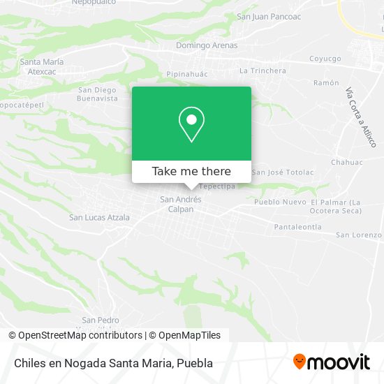 Mapa de Chiles en Nogada Santa Maria