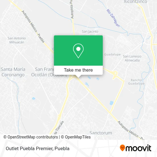 Outlet Puebla Premier map