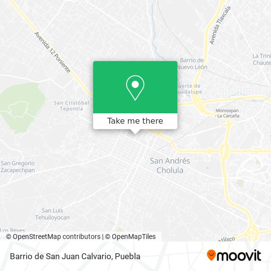 Mapa de Barrio de San Juan Calvario