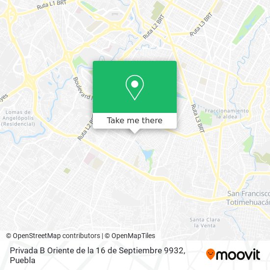 Privada B Oriente de la 16 de Septiembre 9932 map