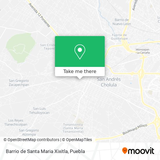 Barrio de Santa Maria Xixitla map