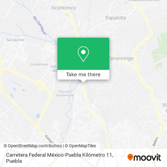 Carretera Federal México-Puebla Kilómetro 11 map