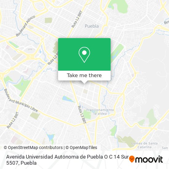 Avenida Universidad Autónoma de Puebla O C 14 Sur 5507 map