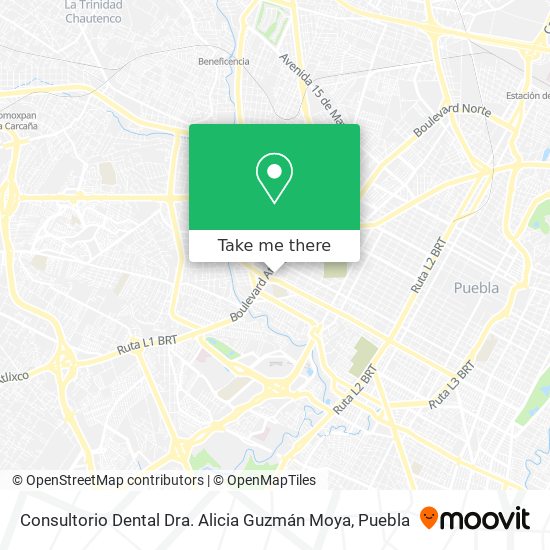 Mapa de Consultorio Dental Dra. Alicia Guzmán Moya