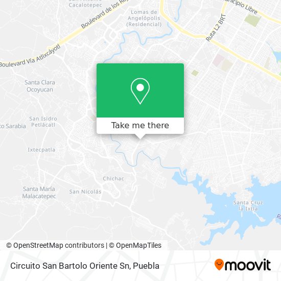 Circuito San Bartolo Oriente Sn map