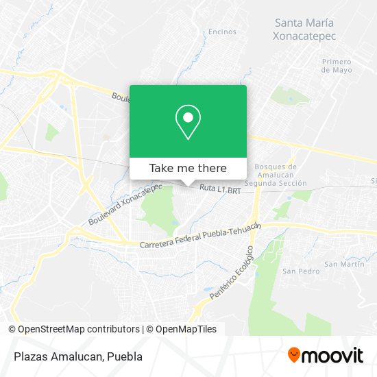 Plazas Amalucan map