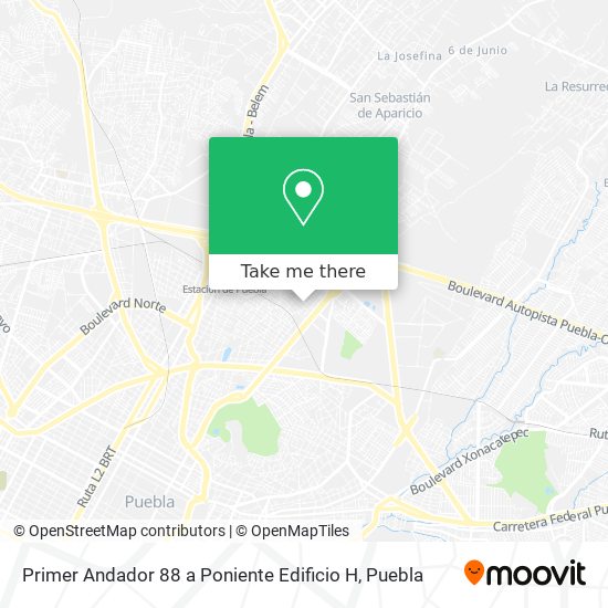Primer Andador 88 a Poniente Edificio H map