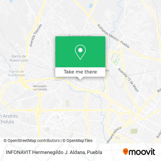 Mapa de INFONAVIT Hermenegildo J. Aldana
