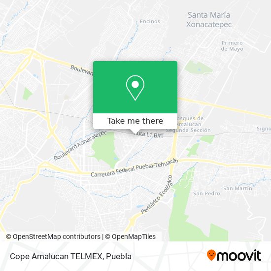 Mapa de Cope Amalucan TELMEX