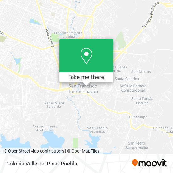 Mapa de Colonia Valle del Pinal