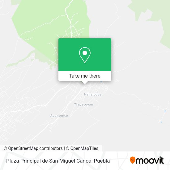 Plaza Principal de San Miguel Canoa map