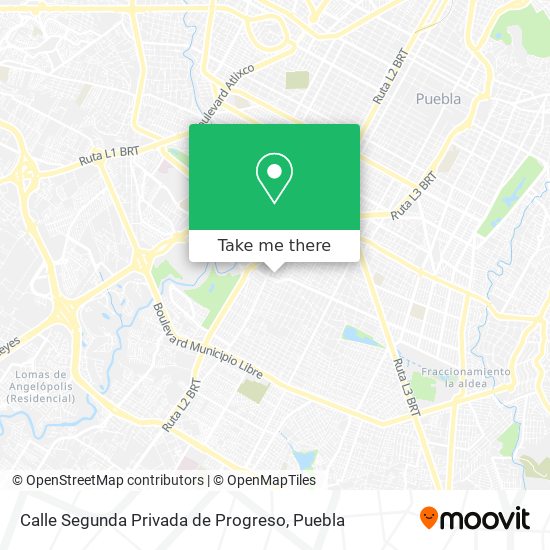 Mapa de Calle Segunda Privada de Progreso