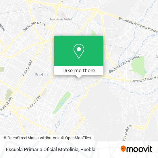 Mapa de Escuela Primaria Oficial Motolinia
