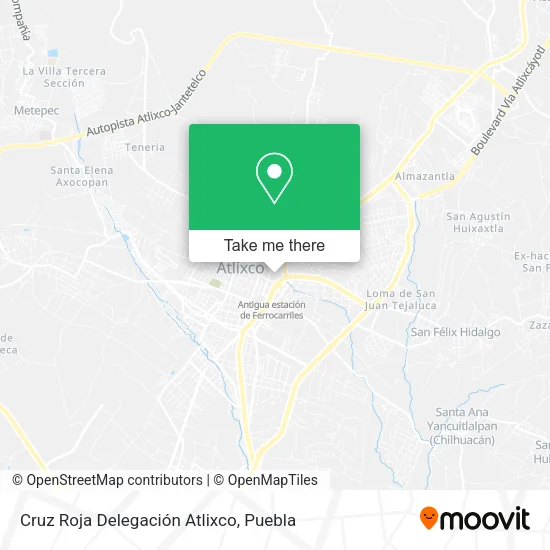 Mapa de Cruz Roja Delegación Atlixco