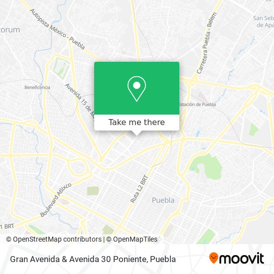 Mapa de Gran Avenida & Avenida 30 Poniente