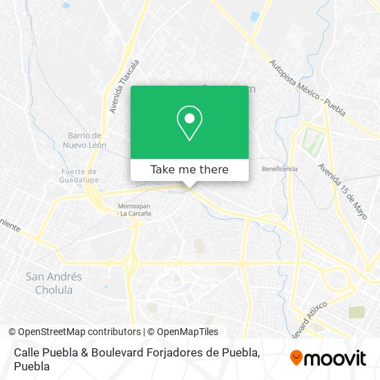 Calle Puebla & Boulevard Forjadores de Puebla map