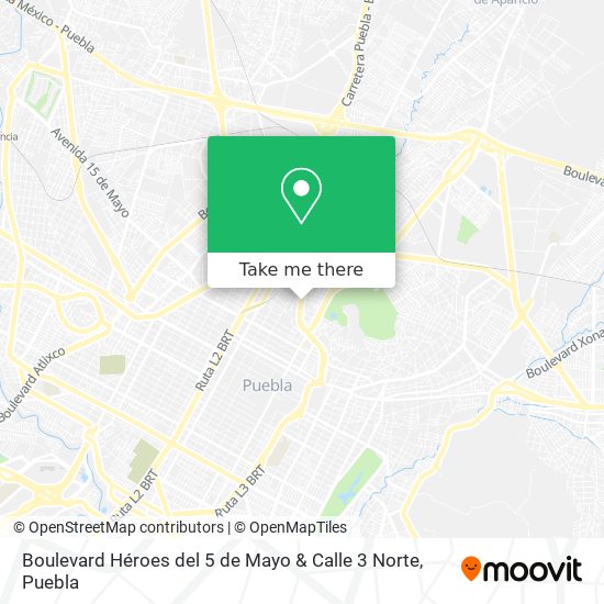 Boulevard Héroes del 5 de Mayo & Calle 3 Norte map