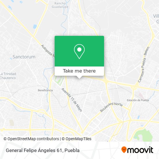 General Felipe Ángeles 61 map