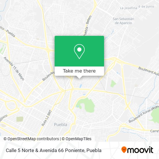Calle 5 Norte & Avenida 66 Poniente map