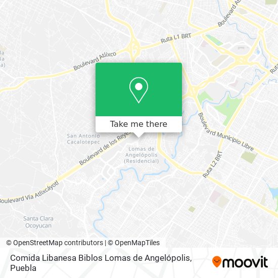 Comida Libanesa Biblos Lomas de Angelópolis map