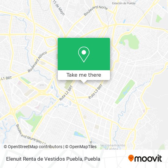 Elenuit Renta de Vestidos Puebla map