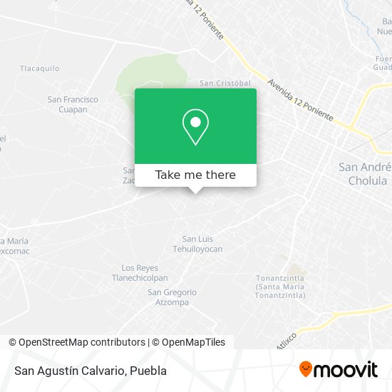 San Agustín Calvario map