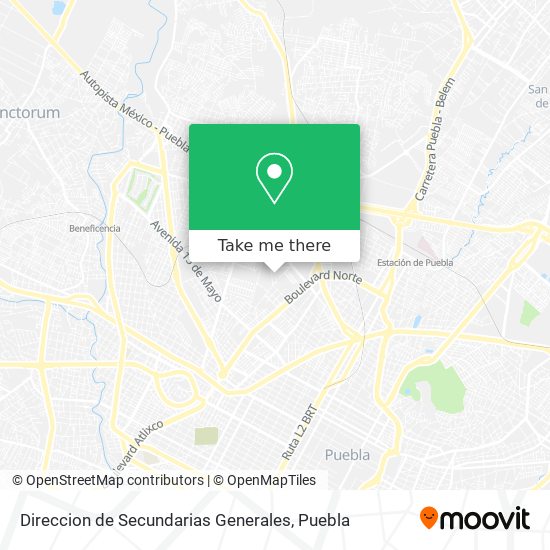 Mapa de Direccion de Secundarias Generales