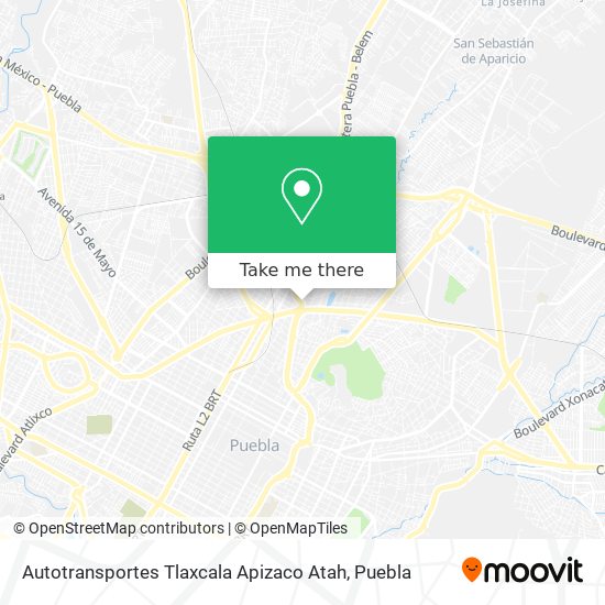 Autotransportes Tlaxcala Apizaco Atah map