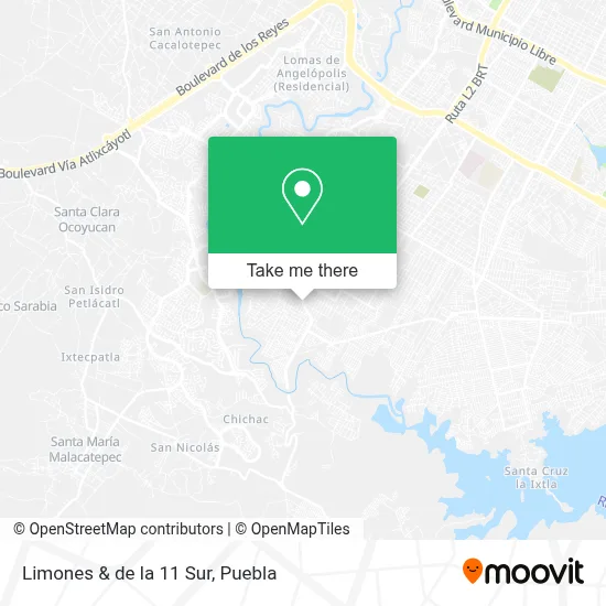 Limones & de la 11 Sur map