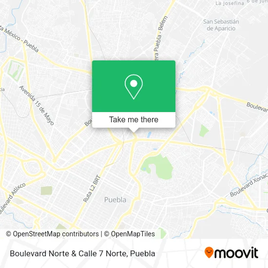 Boulevard Norte & Calle 7 Norte map