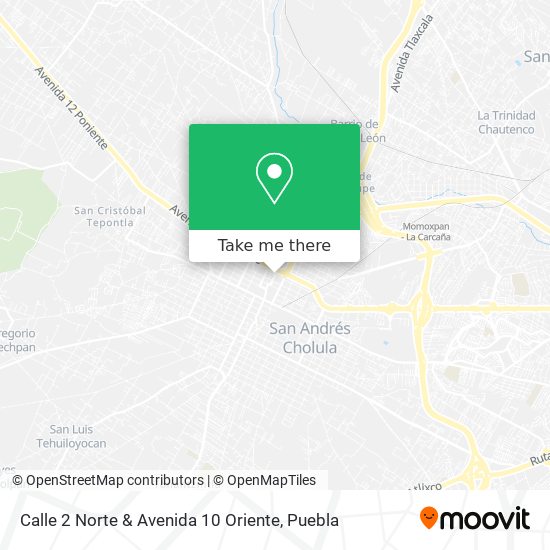 Calle 2 Norte & Avenida 10 Oriente map