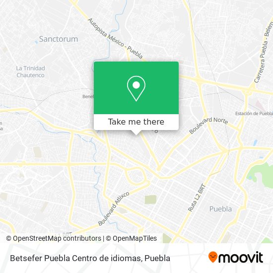 Mapa de Betsefer Puebla Centro de idiomas