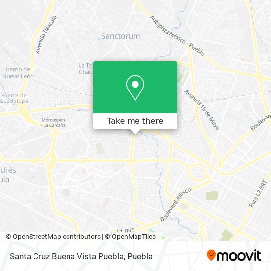 Santa Cruz Buena Vista Puebla map