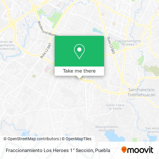 Fraccionamiento Los Heroes 1° Sección map