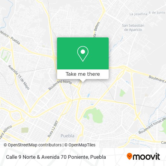 Calle 9 Norte & Avenida 70 Poniente map