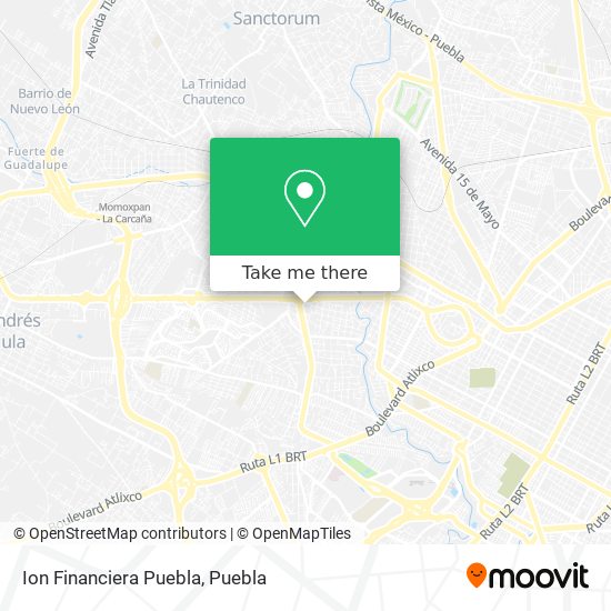 Mapa de Ion Financiera Puebla