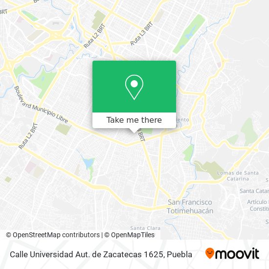 Calle Universidad Aut. de Zacatecas 1625 map