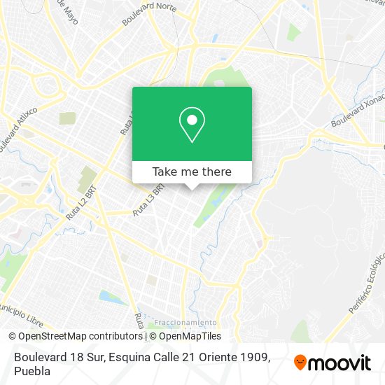 Boulevard 18 Sur, Esquina Calle 21 Oriente 1909 map