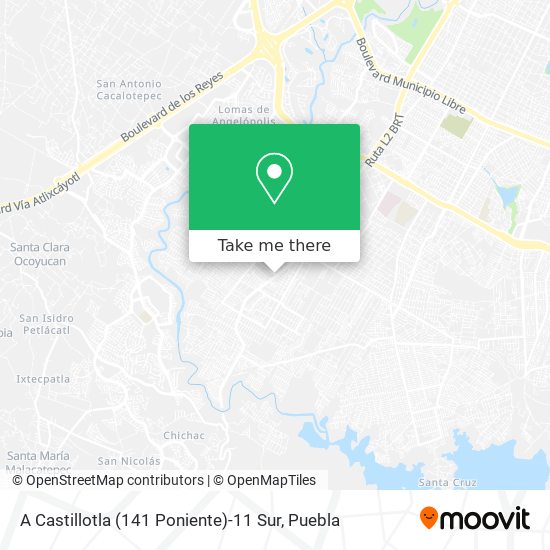 Mapa de A Castillotla (141 Poniente)-11 Sur