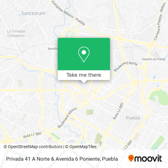 Privada 41 A Norte & Avenida 6 Poniente map